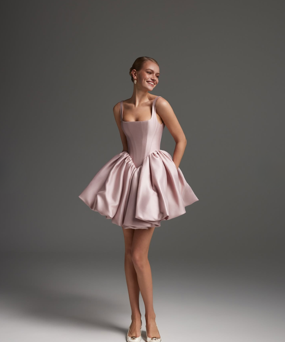 Rosaline Satin Bubble Mini