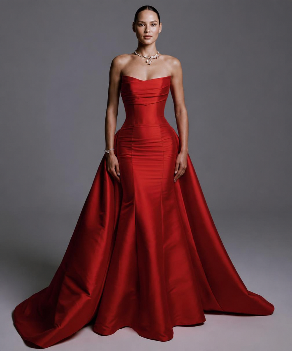 Galileah Strapless Mikado Gown