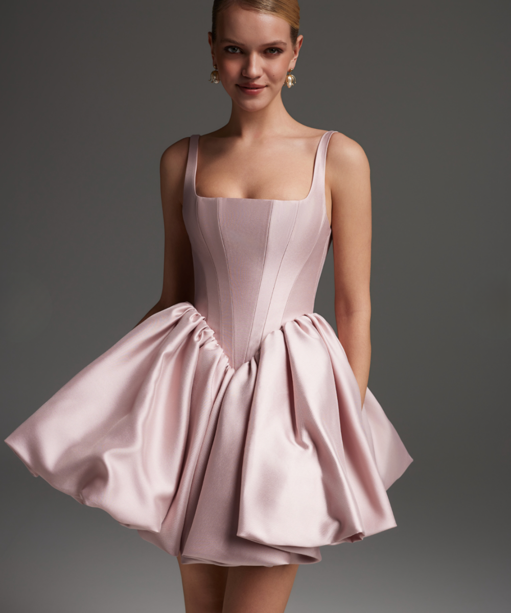Rosaline Satin Bubble Mini