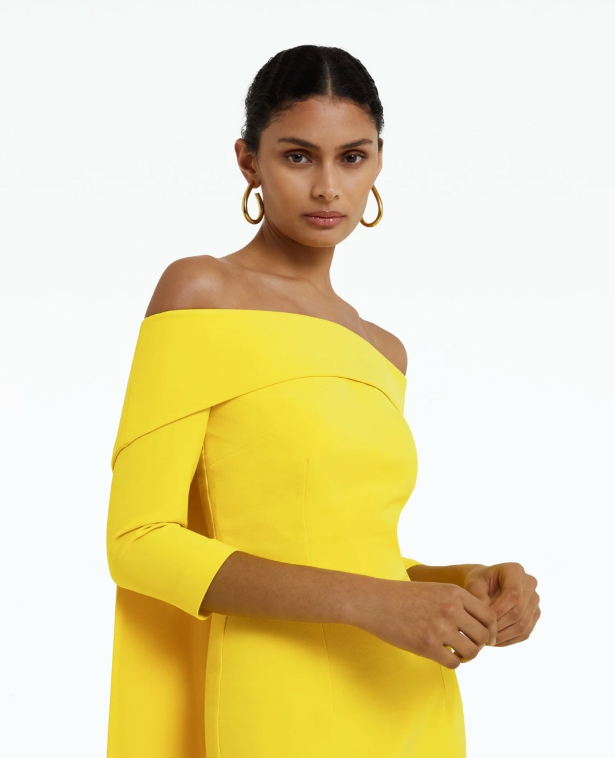 European Off The Shoulder Train Dress-And She Is Couture®