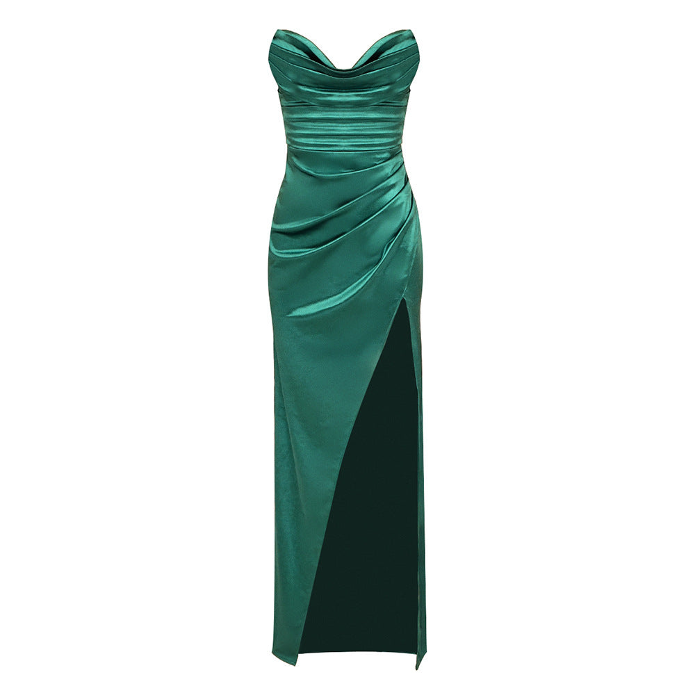 forest green holiday dress Short Beaded Homecoming Dress with Sheer Waist– PromGirl