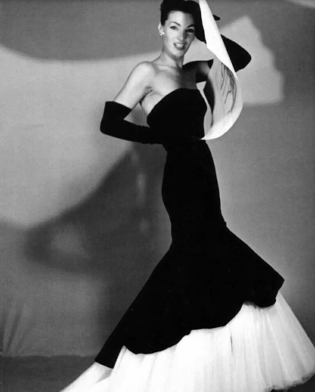 Hepburn Audrey Gown | Vintage Velvet Fishtail Gown with Gloves