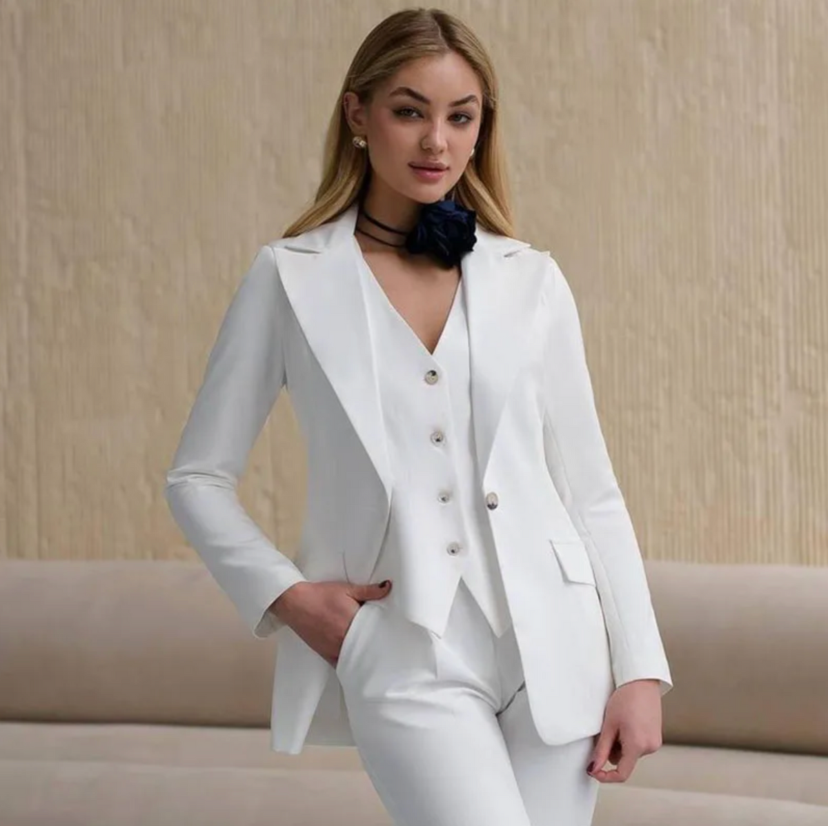 Santa Croce Three Piece Suit Set-And She Is Couture®