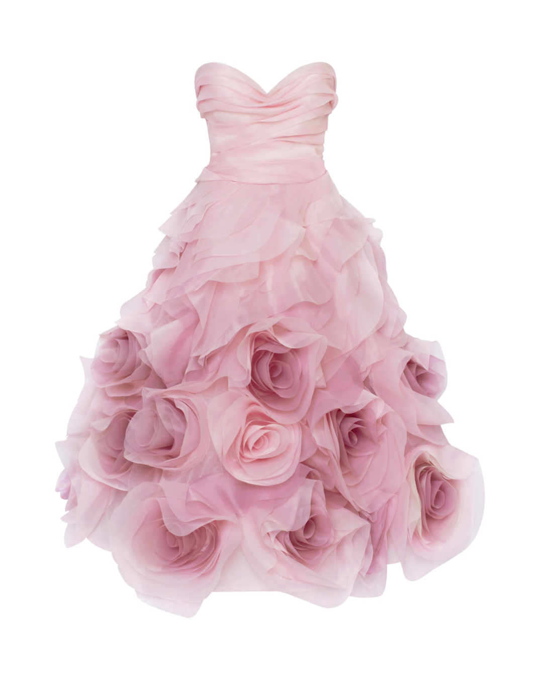 Woman wearing the Old Money Collection Couture Poppies Lane Organza Dress