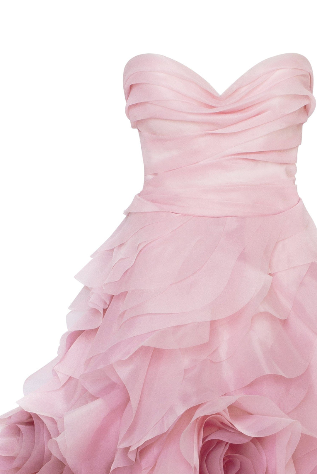 Woman wearing the Old Money Collection Couture Poppies Lane Organza Dress