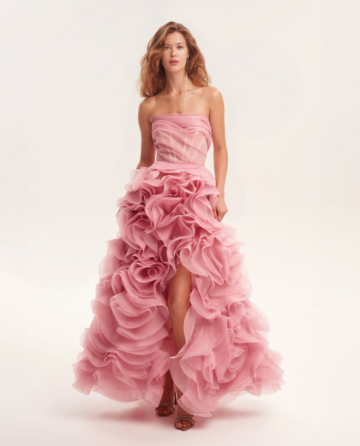 Woman wearing the Old Money Collection Organza Garden Dress