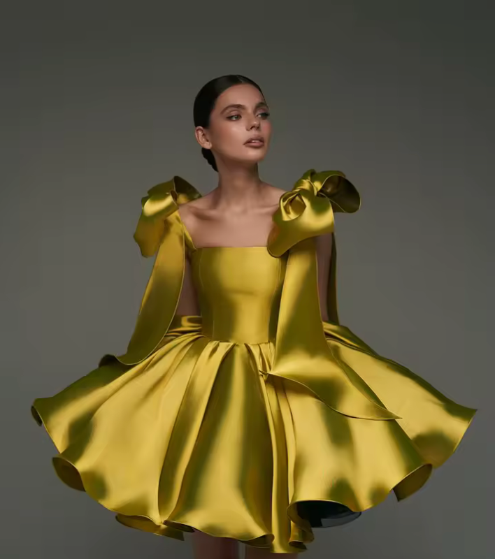 Woman wearing the Old Money Collection Couture Wekiva Mini Dress