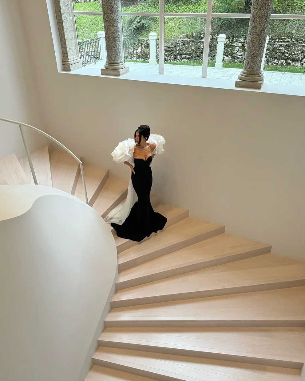 Woman wearing The Old Money Collection Couture Rockefeller Gown