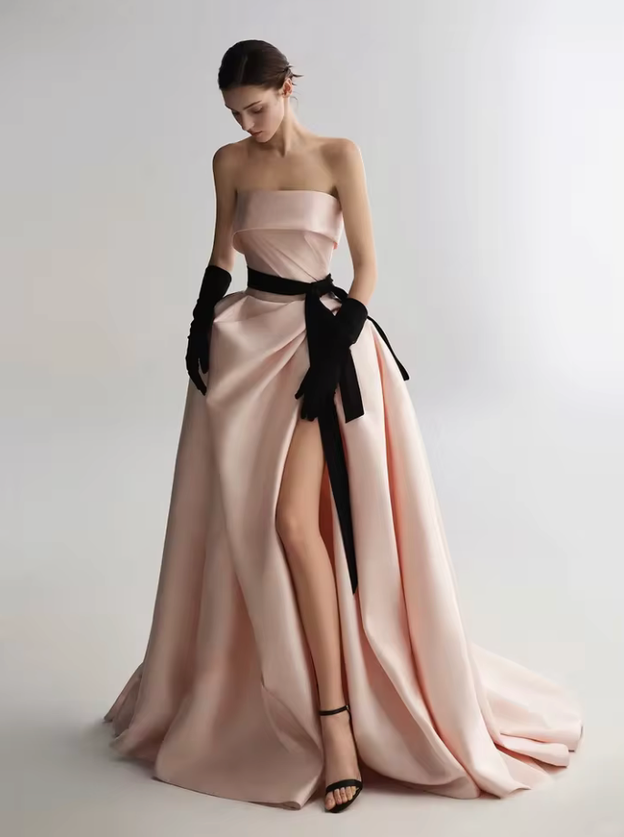 Woman wearing the Gaeta Ball Gown