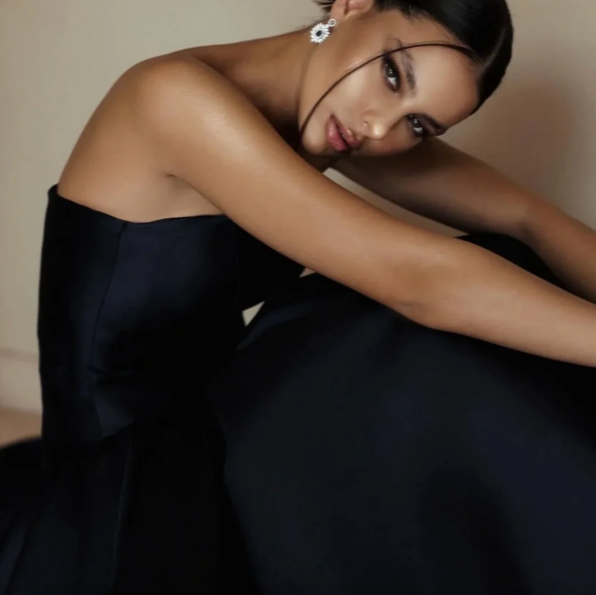 Woman wearing the Old Money Collection Couture Espanola Gown