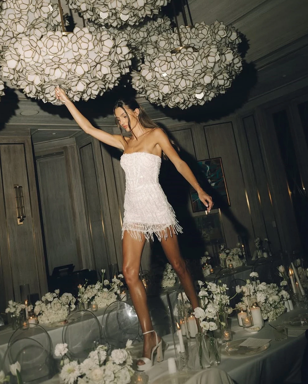 Woman wearing the Old Money Collection Couture Milele Party Mini