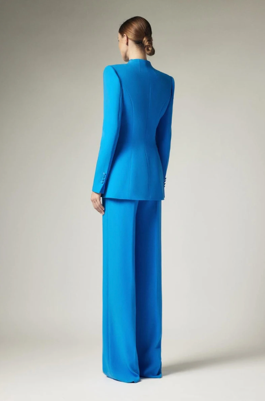 Woman wearing the Old Money Collection Couture Bowery Business Suit