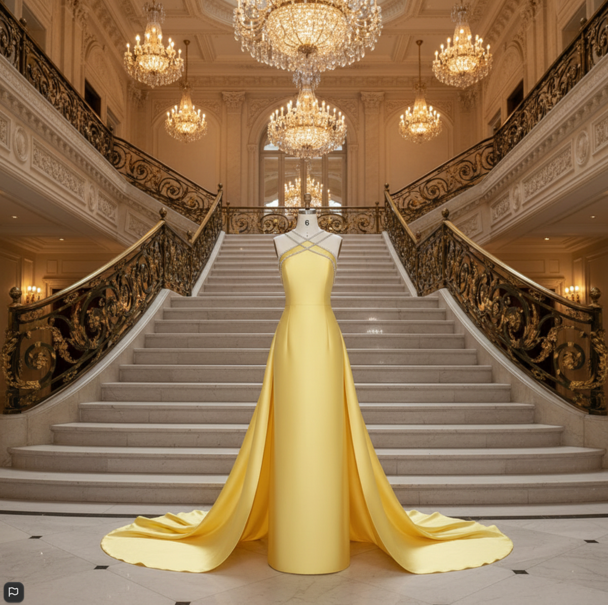 Via de la Salaria Formal Evening Gown