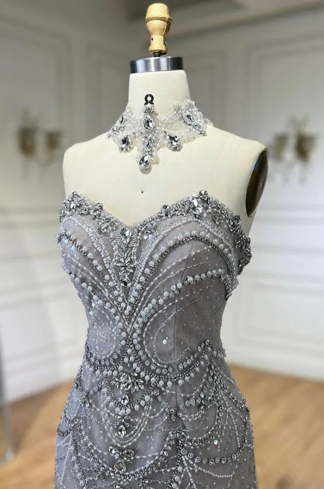 Serene Crystal Beaded Gown-And She Is Couture®