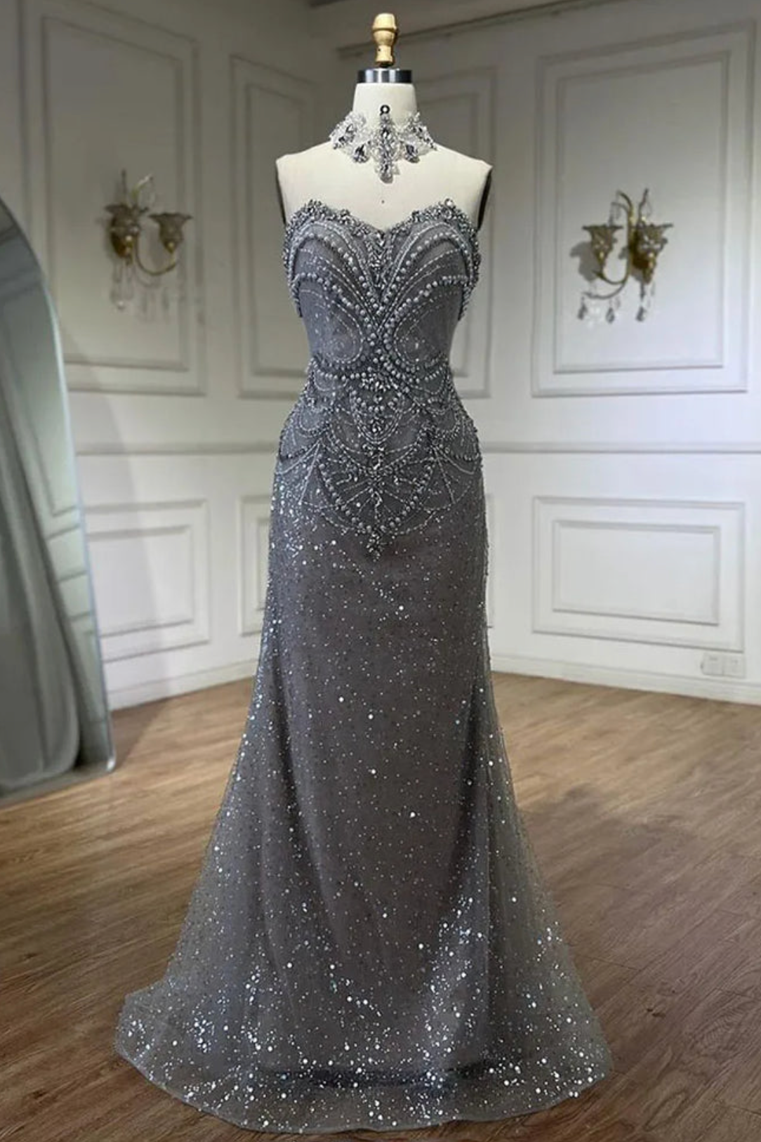 Serene Crystal Beaded Gown-And She Is Couture®