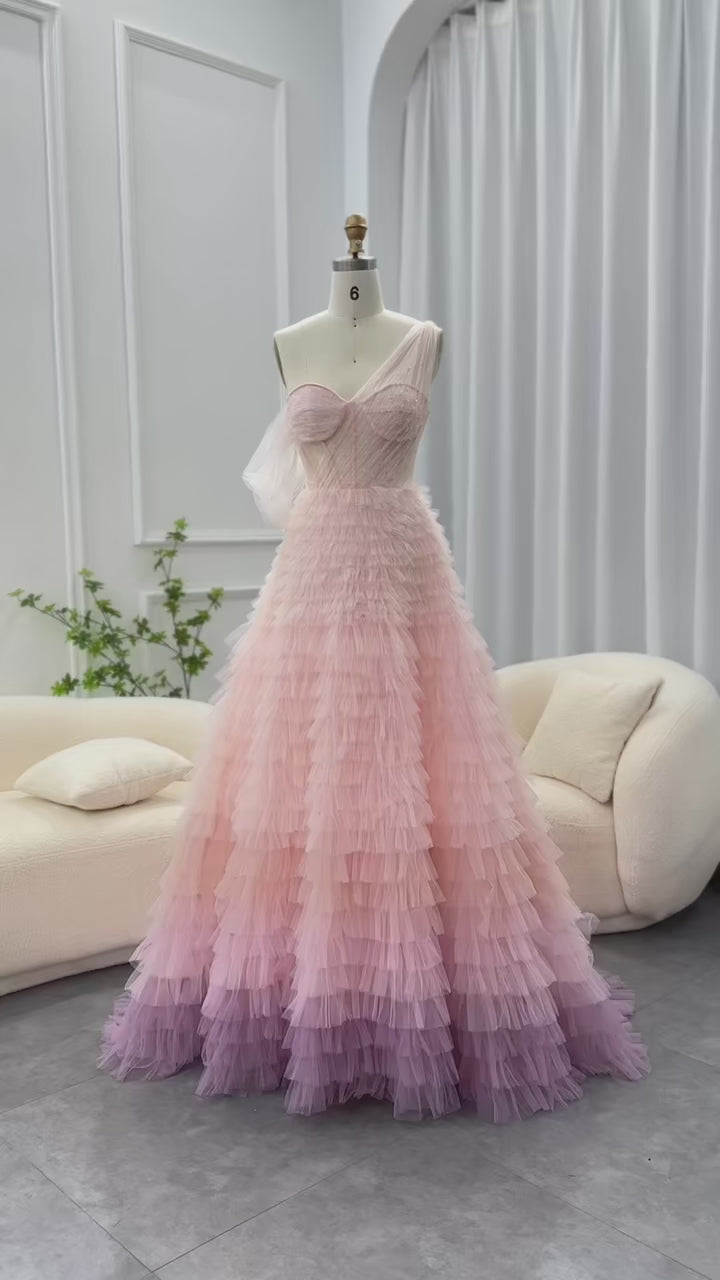 Woman wearing the Old Money Collection Couture Glosili Maxi Gown video